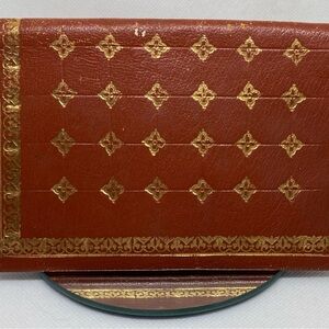 Vintage leather and gold wallet